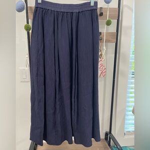 LA LIGNE Navy Blue Midi Skirt